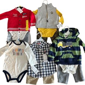 Lot of 5 Carter's Baby Boy 6 Month Clothing Outfits Set Bodysuit Jacket Hoodie